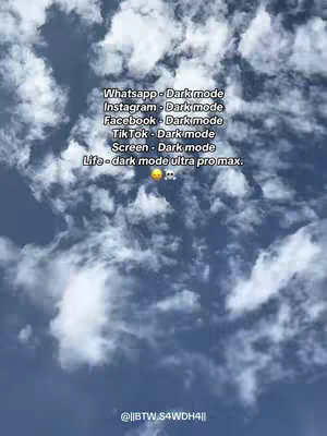 The cover image has a cloudy blue sky background. Overlaid on this background is a list of texts in white, centered, that is aligned to the left. There's a yellow smiley face accompanied by a skull emoji. Additional texts are visible at the bottom of the image.