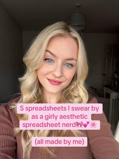 The cover image features a young woman with blonde wavy hair and blue eyes, smiling at the camera. She is wearing a mauve-colored top. The background is a softly lit interior with a glimpse of a radiator and a lamp. Pink text overlays the image, adding a playful and informative element.