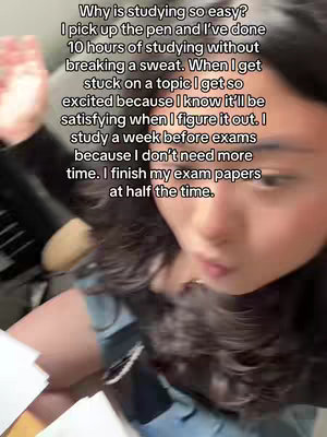 The image shows a person looking down, and a screen recording shows the text.
