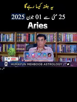 The cover image shows a man in a professional setting, likely for a broadcast. The background is a bookshelf filled with books. The man is wearing glasses and a collared shirt. The title above the man reads Aries. The video title is also in the image including date.