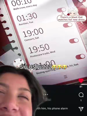 The cover image is a vertical shot, a selfie of a person on the lower third. The face is in focus, The background is an off-white phone screen with a white scheduler. There is text overlaying the image. 