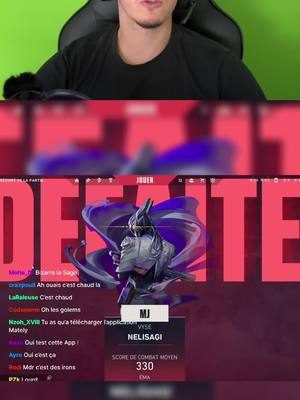 The cover image displays a man in the top third, against a green screen background. Below, a game interface dominates, showing a 'DEFEAT' screen with a character figure. Comment section is visible on the bottom part of the image