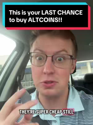 A man with glasses is filming in the car, over his head is a text overlay on a black and red background and beneath him is another overlay with text. The man has a surprised expression and is gesturing with his hand.
