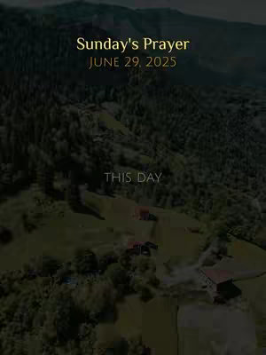 An aerial shot of a lush green valley with a house is in the foreground. Text elements are overlaid in the image.