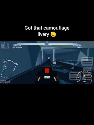 A screen capture from a mobile game with a first-person driving perspective. The game displays the car's interior, tunnel, and speed. Text appears at the top, indicating the content.