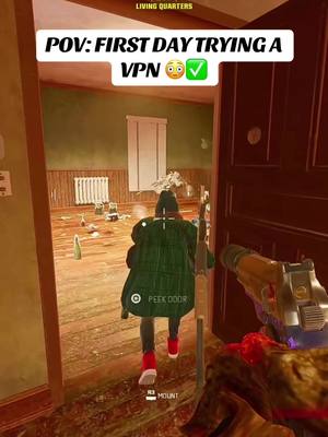 The cover image shows a first-person perspective view of a video game interior. The player character, viewed from behind, is entering a room. Text overlays the image, with information on a white opaque background.