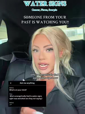 Image shows a woman in a car, facing the camera. Above her head is a text overlay. Below her there is a graphic of a text message.