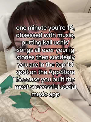 The cover image shows a close-up selfie of a person lying in bed. The person appears to be a young woman. Text is overlaid on the image. The overall composition is intimate and personal.