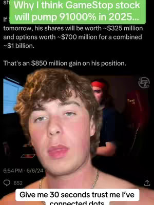 The cover image features a young man in a selfie-style shot, looking directly at the camera. He is positioned in the foreground and has fair skin and short curly brown hair. Behind him, another person is visible, but is out of clear focus. The background suggests a room with dark tones. The text overlays are in the upper left corner and lower center, providing context for the video's content. The overall composition has a casual, direct feel.