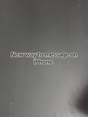 A grey background with the text overlayed in white, highlighting a new messaging approach on the iPhone.