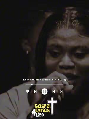 The cover image is a muted, close-up shot of a woman who appears to be singing or speaking into a microphone. The background is dark, with the woman's face and upper body illuminated. Text overlays identify the artist and song, along with the branding of a 'Gospel Lyrics 4 Life' label.