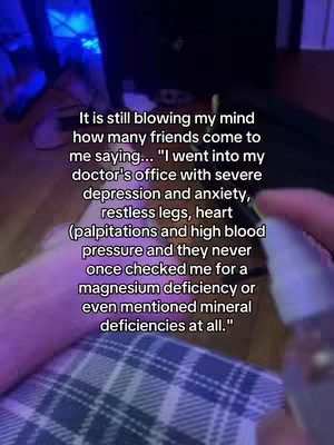 The cover image displays a close-up of a person's leg and part of a hand holding a bottle. A text overlay in white font is placed over the image, detailing a personal anecdote about a doctor's visit.