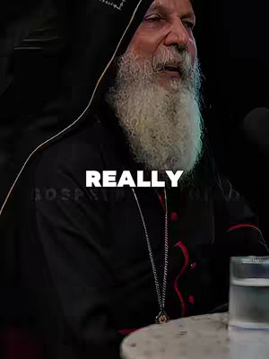 The image shows a man, possibly a religious figure due to his attire, with a long white beard and a serious expression. The word "REALLY" is overlaid in a large, white font. The background is dark, which emphasizes him. There's a suggestion of a table with what appears to be water. The overall tone seems serious and contemplative.