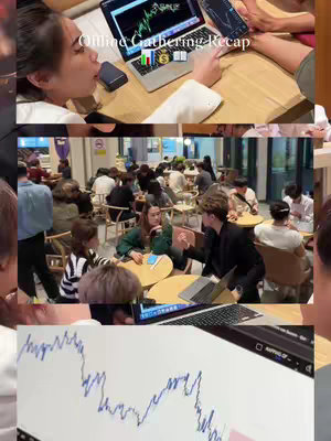 The cover image is a composite, with an upper and lower section joined by a central image. The top segment shows a person appearing to speak while angled to their right, with a laptop and phone on the desk in front of them. The central image is a wide shot of tables and chairs in a public setting. Several people are present but it is difficult to see facial features. The bottom panel features of a close-up of a laptop screen displaying a graph.