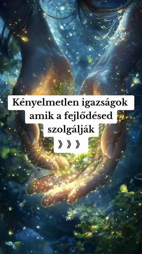 An artistic image featuring an ethereal scene with glowing hands reaching downwards, surrounded by shimmering particles over a dark, fluid background. The hands appear to be offering or interacting with a bright, glowing light. The text overlayed with a quote over the hands.