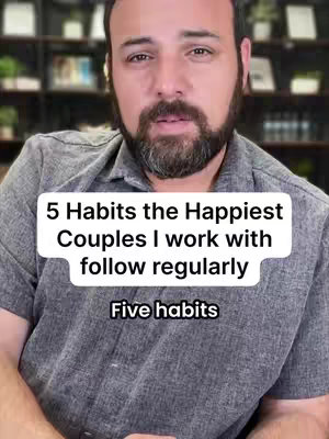 A close-up shot of a light-skinned man with a dark beard, wearing a gray shirt. Text overlays state the video's topic. The background is blurred, suggesting an interior setting.