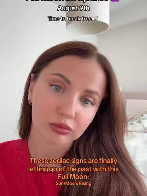 The cover image is a selfie-style photo featuring a woman looking towards the camera. She has long, dark hair and is wearing a red top. Text overlays are placed on the image providing additional context. The background is a simple, domestic setting.