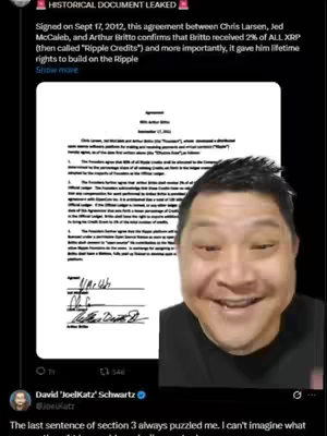 A man with a close-up shot against a background with a Twitter screenshot of an agreement and a news feed.