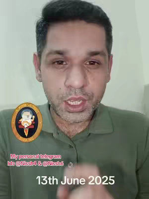 A man with short, dark hair and a light complexion is centered in the frame, looking directly at the viewer with a slight smile. He's wearing a green collared shirt. To the left is a circular logo with a cartoon cat. Below the man, it says "13th June 2025". The image has a natural lighting.