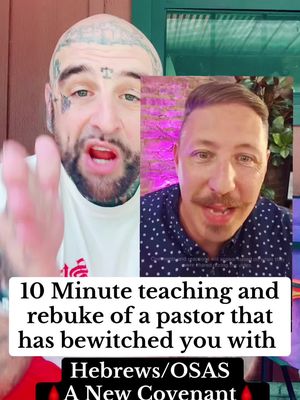 The cover image is split into two sections. On the left, a man with tattoos on his head and face is speaking with an open mouth. On the right, another man with a mustache is also speaking. A rectangular text overlay at the bottom contains the video's title. The background appears to be indoors.