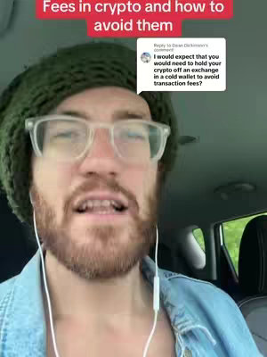 A man wearing glasses and a green beanie is speaking while looking towards the viewer. There is overlay text in red at the top of the image, and a comment bubble providing additional context.
