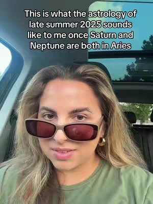 The cover image features a woman wearing sunglasses and an olive-green top, seen from the chest up. Text is overlaid in white font at the top of the image. The background suggests she is sitting in a car.