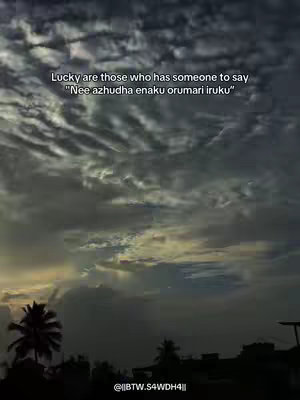 The cover image shows a dramatic sky filled with dark, textured clouds. Text is overlaid on the image in a crisp, white font, providing a message above a dark landscape.
