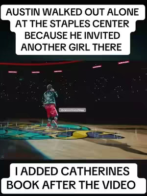 The cover image shows a man standing on a stage in an arena, viewed from behind. The stage has a colorful design. Text overlays are positioned at the top and bottom of the image.