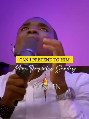 The cover image features a man singing into a microphone while raising his gaze skyward. The background has a purple hue. Text overlays the image in a yellow and white font, which includes the name of the artist and title of the song.