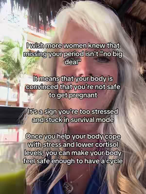 The cover image is a selfie-style shot of a woman with long, wavy, gray-blonde hair. The woman is positioned slightly off-center, and the background appears to be a tropical outdoor setting. The upper portion of the image features text overlaid on the image in a clear, readable font. The overall composition has a casual, direct feel, with the text providing context to the video's topic.