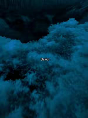 An artistic image of dark blue clouds filling the frame, with light text overlayed in the center.
