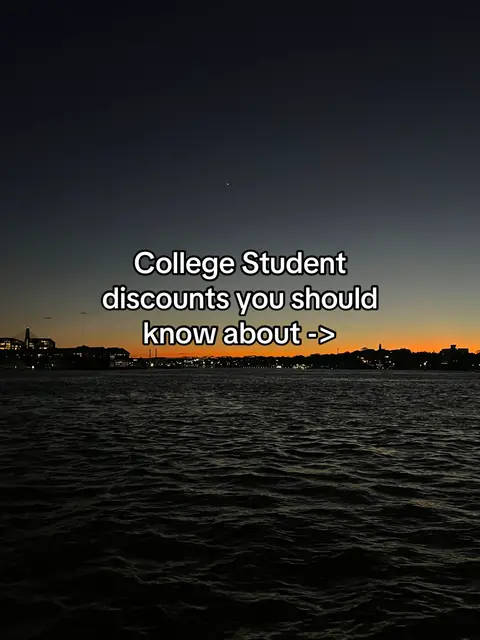 A scenic shot of a body of water at dusk. The sky transitions from dark blue at the top to orange and yellow at the horizon. Silhouettes of buildings are visible on the far shore. Text overlaid on image, centered, in white.