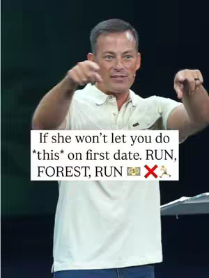 The image features a man in a light-colored collared shirt, pointing with both index fingers. A text overlay is placed in front of him.