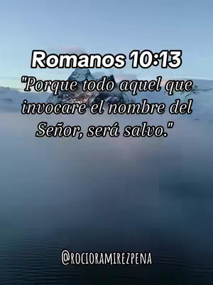 The image shows a serene landscape with a mountain peak partially obscured by clouds. Overlayed on this background is text in a bold, white font with a black stroke, quoting a Bible verse. The text is arranged to fill the vertical space and the overall composition is simple and focused on the message.