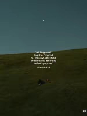 The cover image showcases a serene landscape under a light blue sky, with a section of green terrain in the foreground and the sky filling the upper part. Centered, overlayed text appears in white, citing a Bible verse. The overall composition is simple, creating a backdrop for the quote.