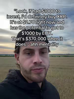 A selfie video with the creator in the foreground in front of a field. Text overlay is included on the top of the image.