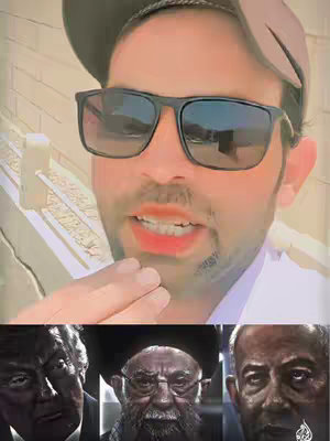 The cover image is a split composition; on the top, a man wearing sunglasses and a hat looks directly into the camera, his face expressing speech. Below, there is a horizontal arrangement of three headshot-style images of individual political figures.