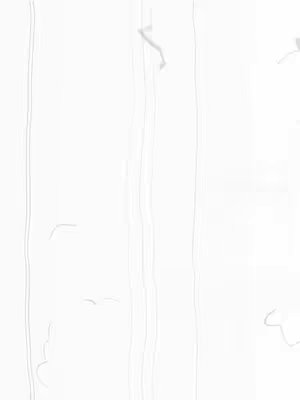 A predominantly white abstract image with thin, vertical, uneven lines that create a textured effect. The lines are primarily grayscale, suggesting a subtle play of light and shadow across a minimalist and potentially weathered surface.