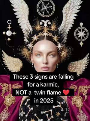 The cover image features a digital composition with a woman as the central figure. She is positioned with her face and upper chest visible, framed by celestial and ornate elements. Above her head, a headdress of golden stars and shapes mimics the crown of angel wings. Additional wings adorn each side of her face adding a sense of divinity. The woman's image is superimposed on a background of deep black while her attire seems to be a maroon fabric.