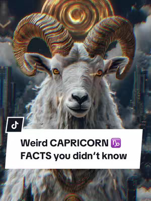 The cover image features a close-up of a goat-like creature with large, curling horns. It has white fur and is set against a blurred, dark background with city buildings silhouetted. A white rectangle with black text is at the bottom, and the TikTok logo is in the upper left corner.
