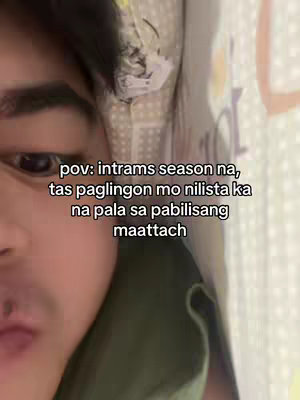 A selfie-style video cover with a close-up of a person's face, predominantly showcasing their eye and a portion of their forehead. The background is blurred and appears to be bedding or a similar fabric. Text overlays are added. The lighting is soft and natural.
