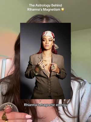 The cover image shows a woman with brown hair and a brown blazer. Within the frame is picture of Rihanna.