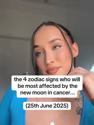 A selfie-style shot featuring a young woman with light-colored hair in front of what appears to be a neutral-toned room. She's wearing a blue top and has long brown hair. The text overlay at the bottom provides information about the video's topic.