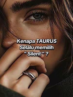 A close-up shot focuses on a person's eye and part of their face, with the hand covering the mouth and chin. A silver ring is visible on the ring finger. White text overlayed on top of the picture. The overall color palette is based on brown and neutral tones