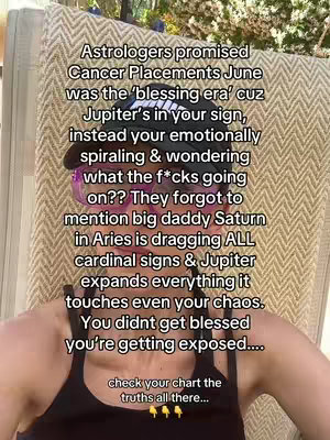 A woman in a black tank top and a baseball cap. She is wearing large, purple-tinted glasses. Overlaid on the image is text in white font.