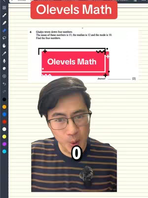 The cover image shows a man wearing glasses in front of a notebook. There are two banners with text overlaid on top, the top banner says, Olevels Math, with the same text in a red banner below a math problem. The man is making a quirky face with a microphone attached to his shirt. At the bottom, there's a white circle and the image is overlayed on notebook paper.