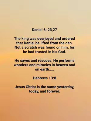 A vertical image with a warm color gradient background of yellows and oranges. Text in black is overlaid, consisting of Bible verses and titles. The overall composition is centered and simple.