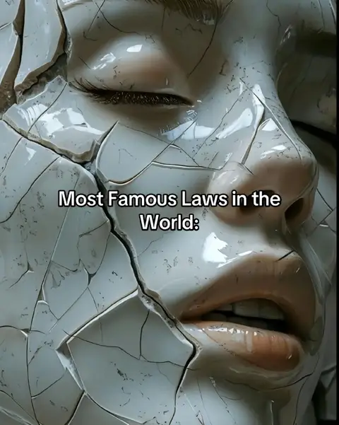 A close-up of a sculpture of a face, seemingly made of broken pieces, with the closed eyes and lips visible. The color palette leans towards monochrome with variations of white and grey with dark shadows and light on the face.