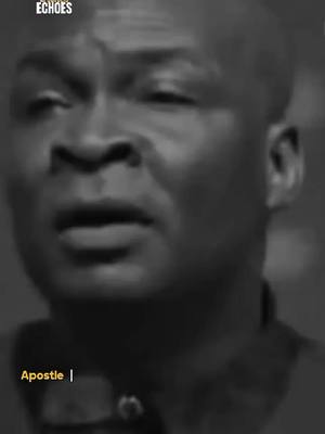 A grayscale image of a man's face, likely a public figure known for sermons. The upper portion of his face is visible, suggesting a close-up shot. Text overlays at the top and bottom of the image.