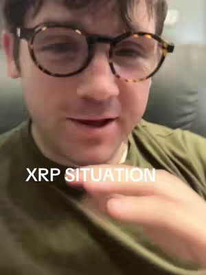 A man with glasses is speaking into the camera. Text across the front reads, "XRP SITUATION".